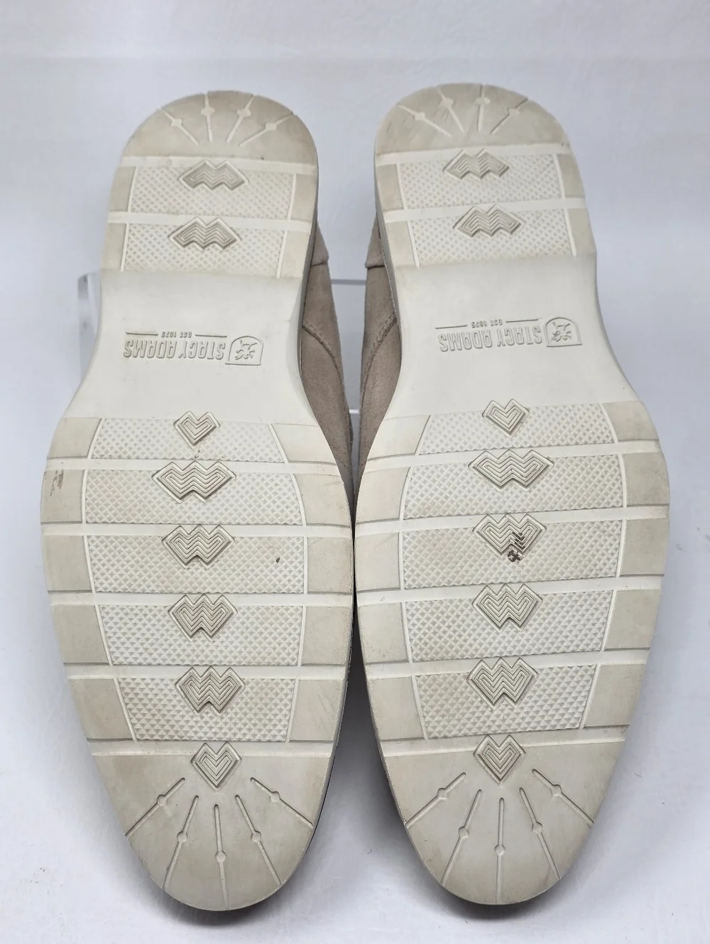 Stacy Adams Mens Lace Up Sandstone Suede Leather Shoes Size 11 M Pre Owned